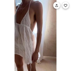 Cotton Gauze Open Back Dress